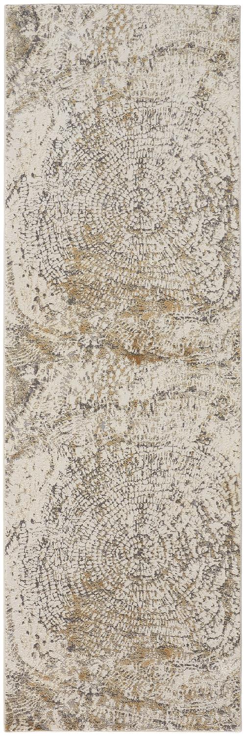 Parker Transitional Abstract, Ivory/Tan/Gray
