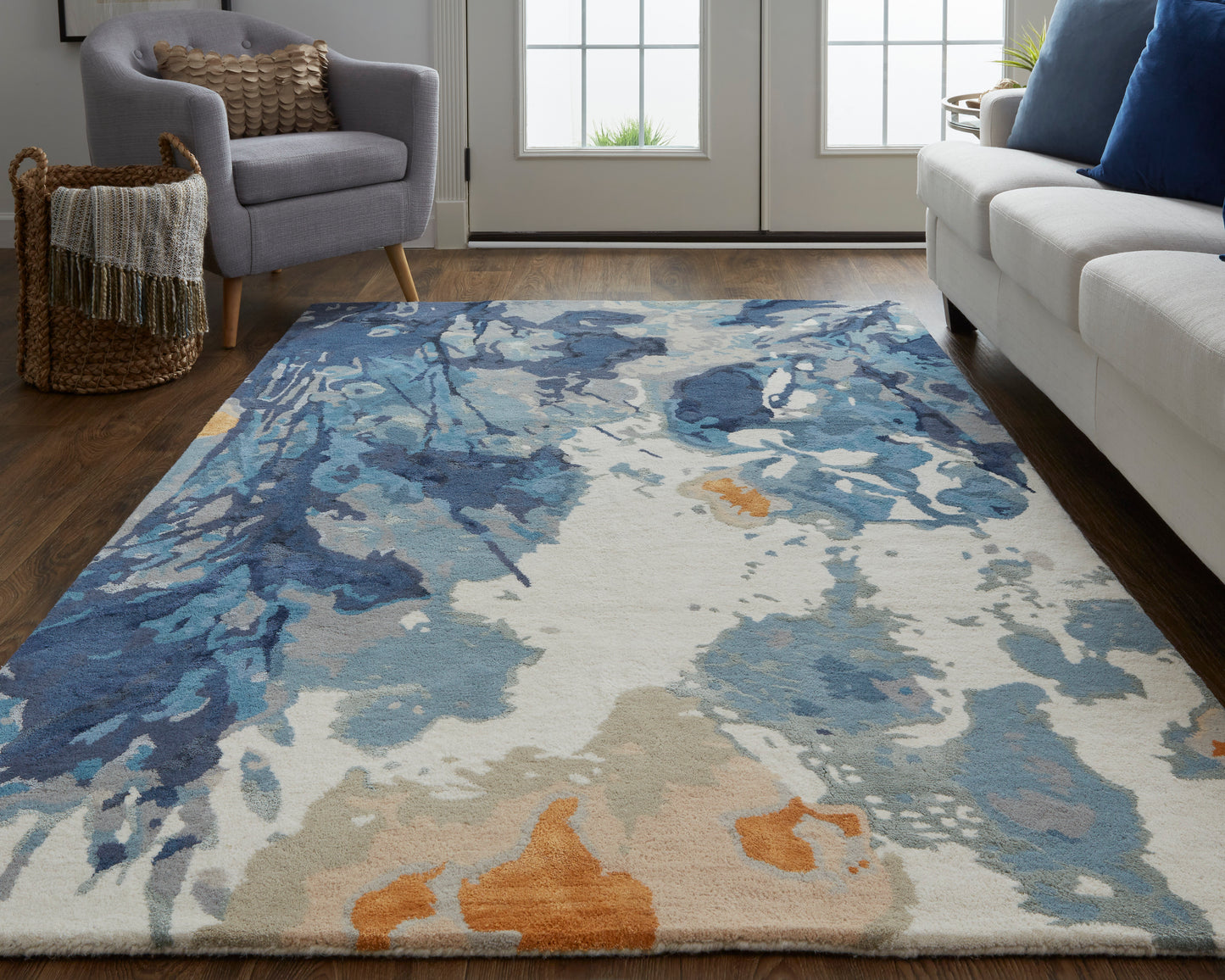 Dafney Transitional Floral & Botanical, Blue