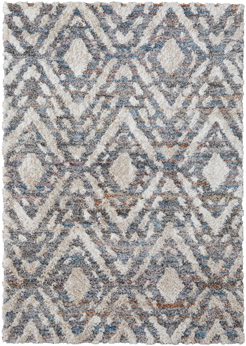Mynka Transitional Diamond, Ivory/Gray/Taupe