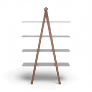 Logan Bookshelf Walnut and Gray