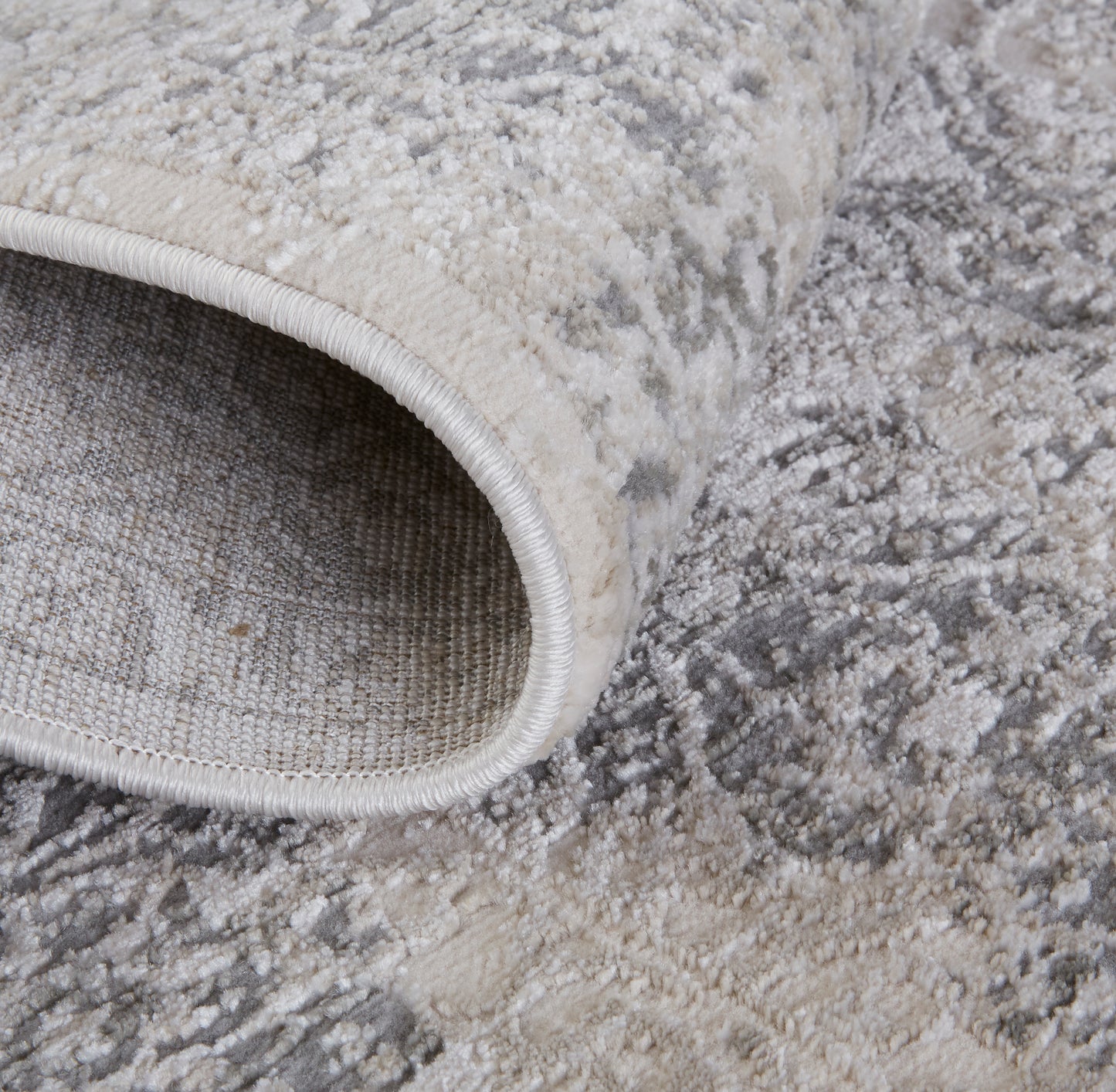 Prasad Modern Distressed, Ivory/Gray/Black