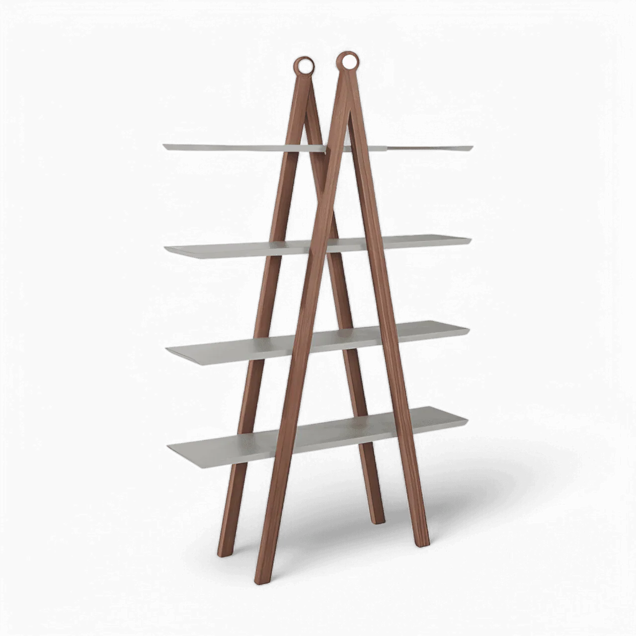 Logan Bookshelf Walnut and Gray
