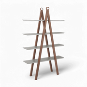 Logan Bookshelf Walnut and Gray