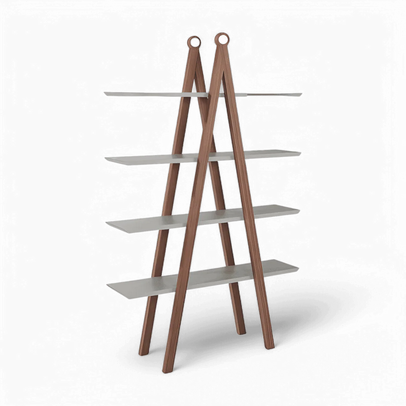Logan Bookshelf Walnut and Gray