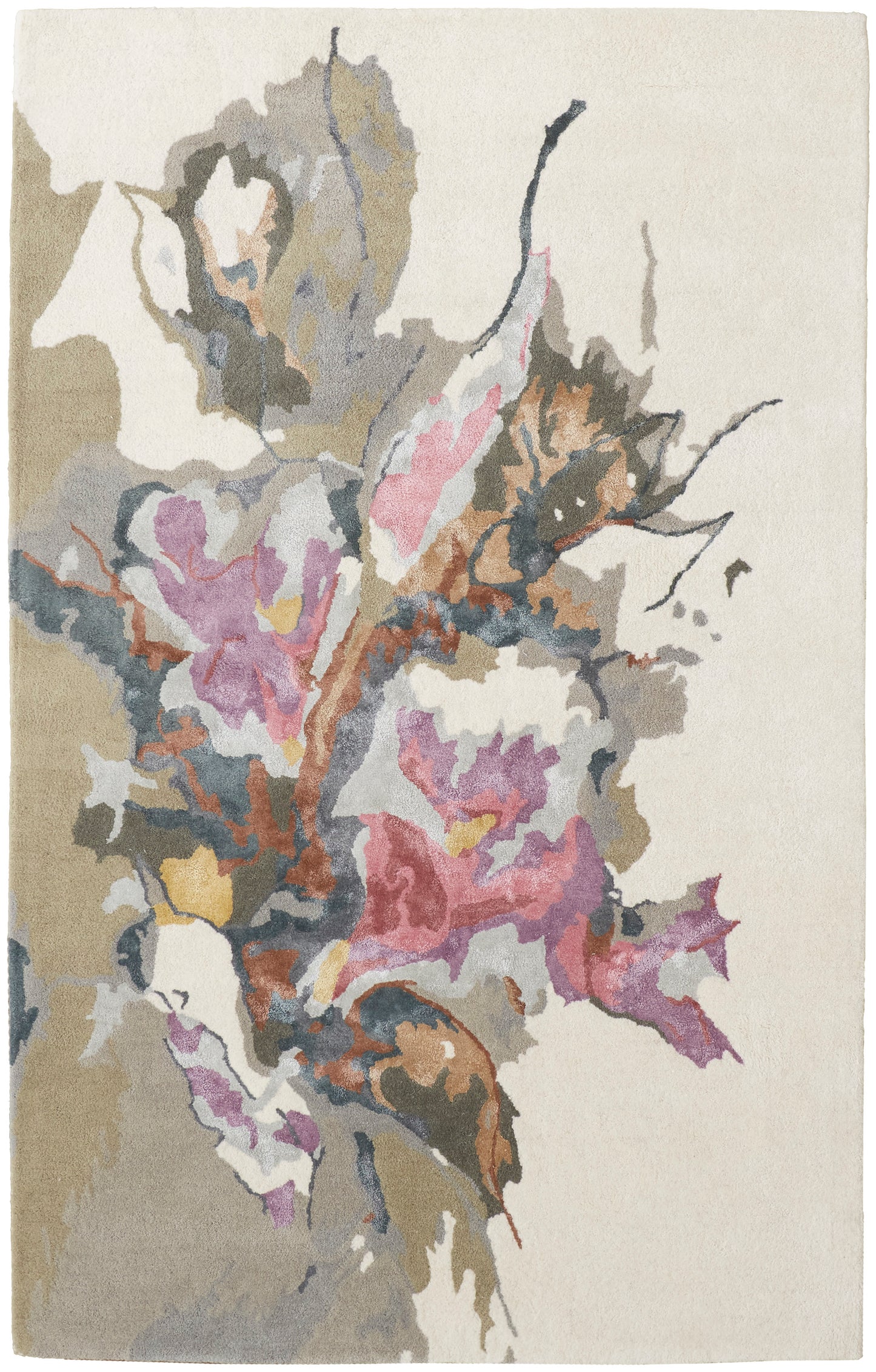 Dafney Transitional Floral & Botanical, Purple/Pink/Green