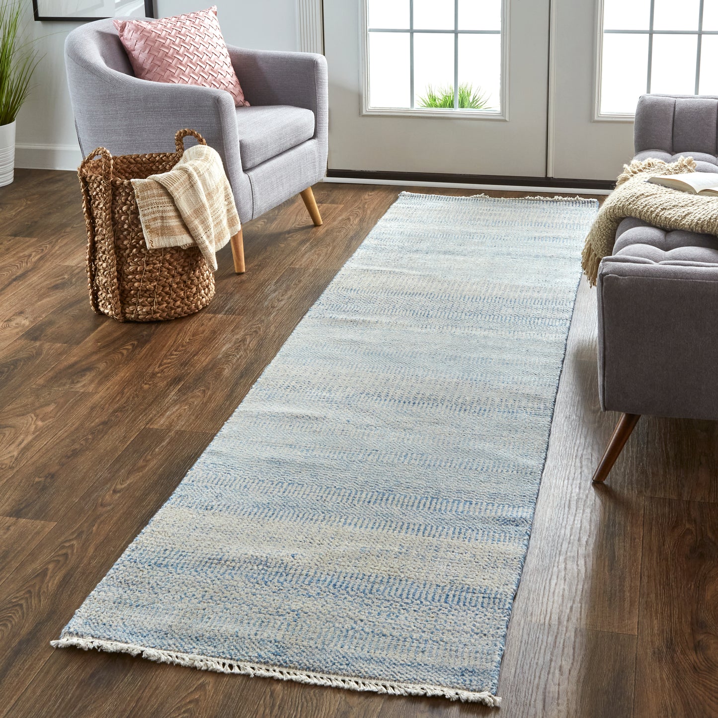 Janson Transitional Stripes, Blue/Silver