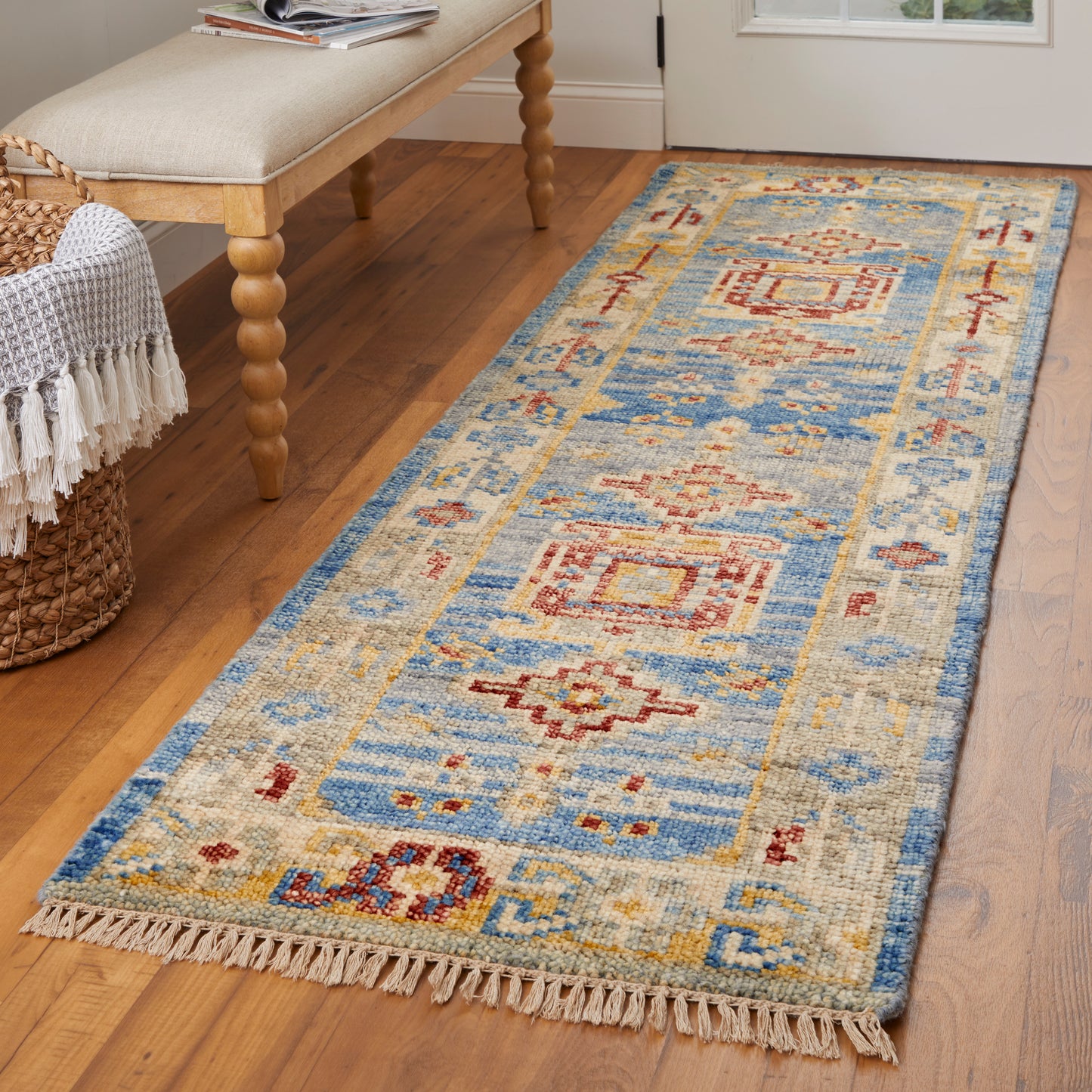 Fillmore Traditional Geometric, Blue/Yellow/Red
