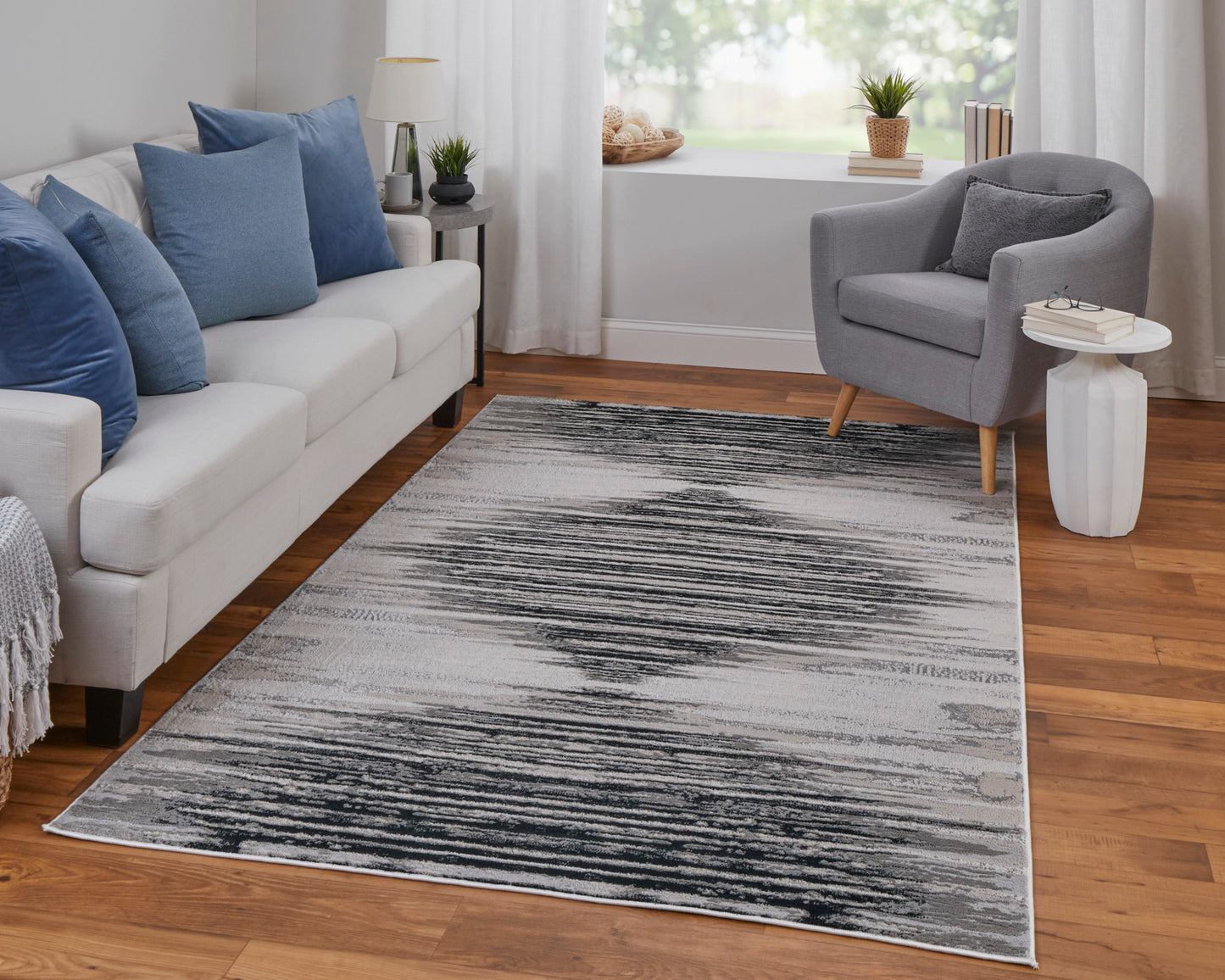Micah Modern Diamond, Black/Silver/Taupe