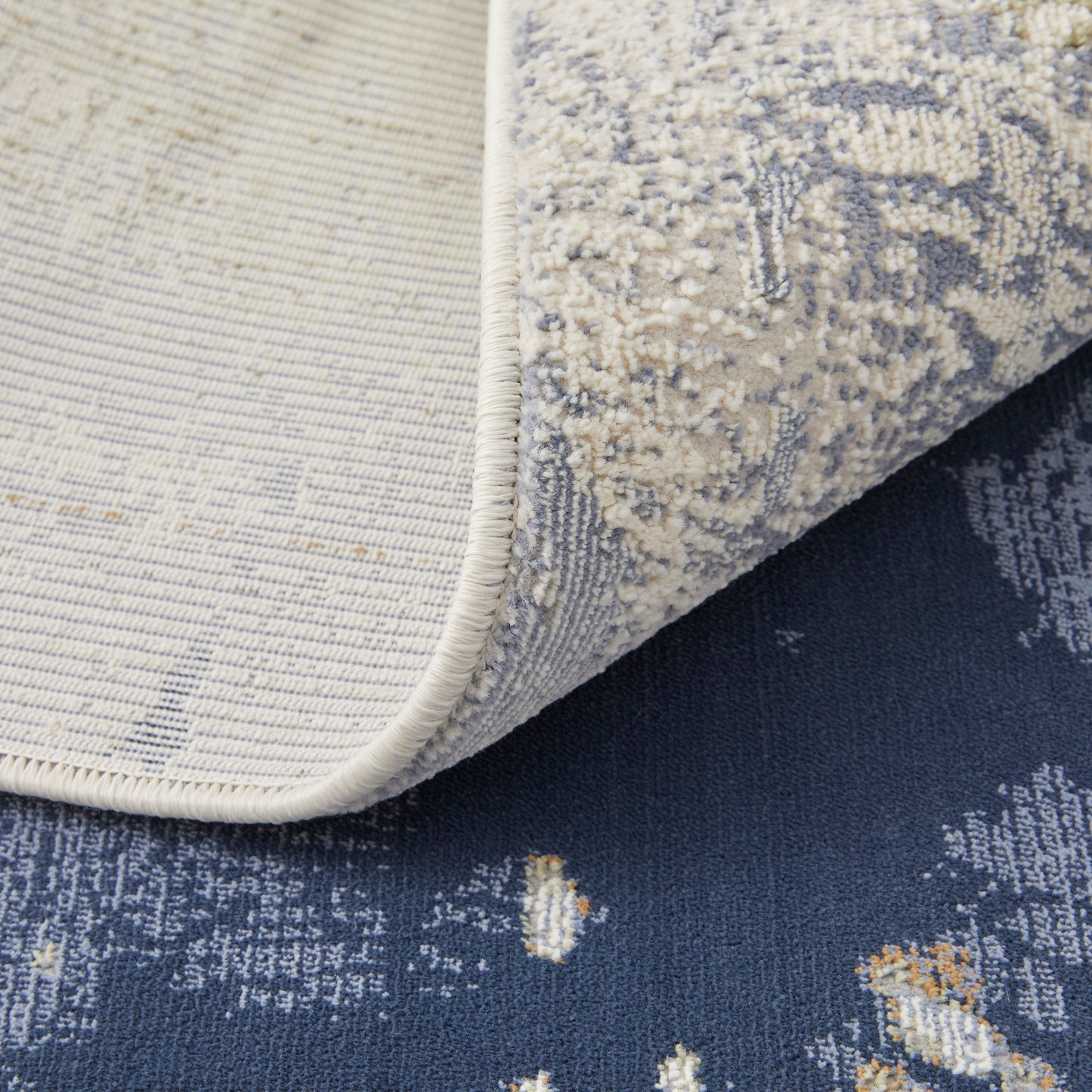 Clio Modern Abstract, Blue/Orange/Ivory