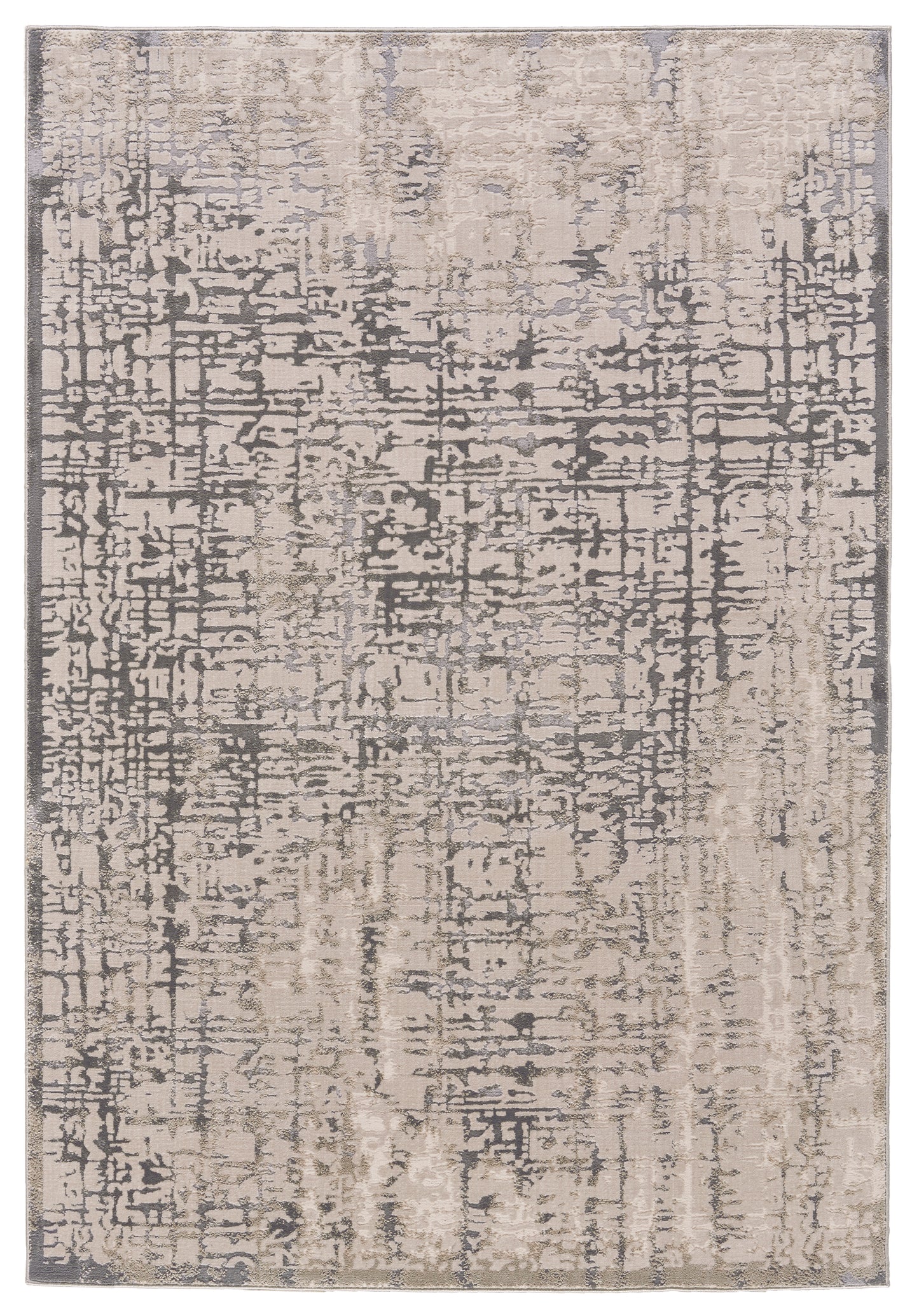 Prasad Modern Abstract, Gray/Ivory