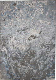 Azure Modern Watercolor, Ivory/Gray/Blue
