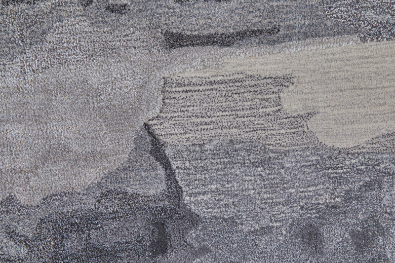 Anya Transitional Abstract, Gray/Blue/Ivory