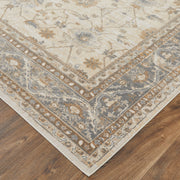 Celene Traditional Bordered, Tan/Ivory/Gray