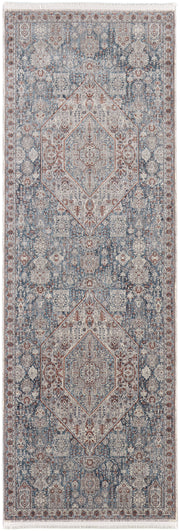 Marquette Transitional Medallion, Blue/Ivory