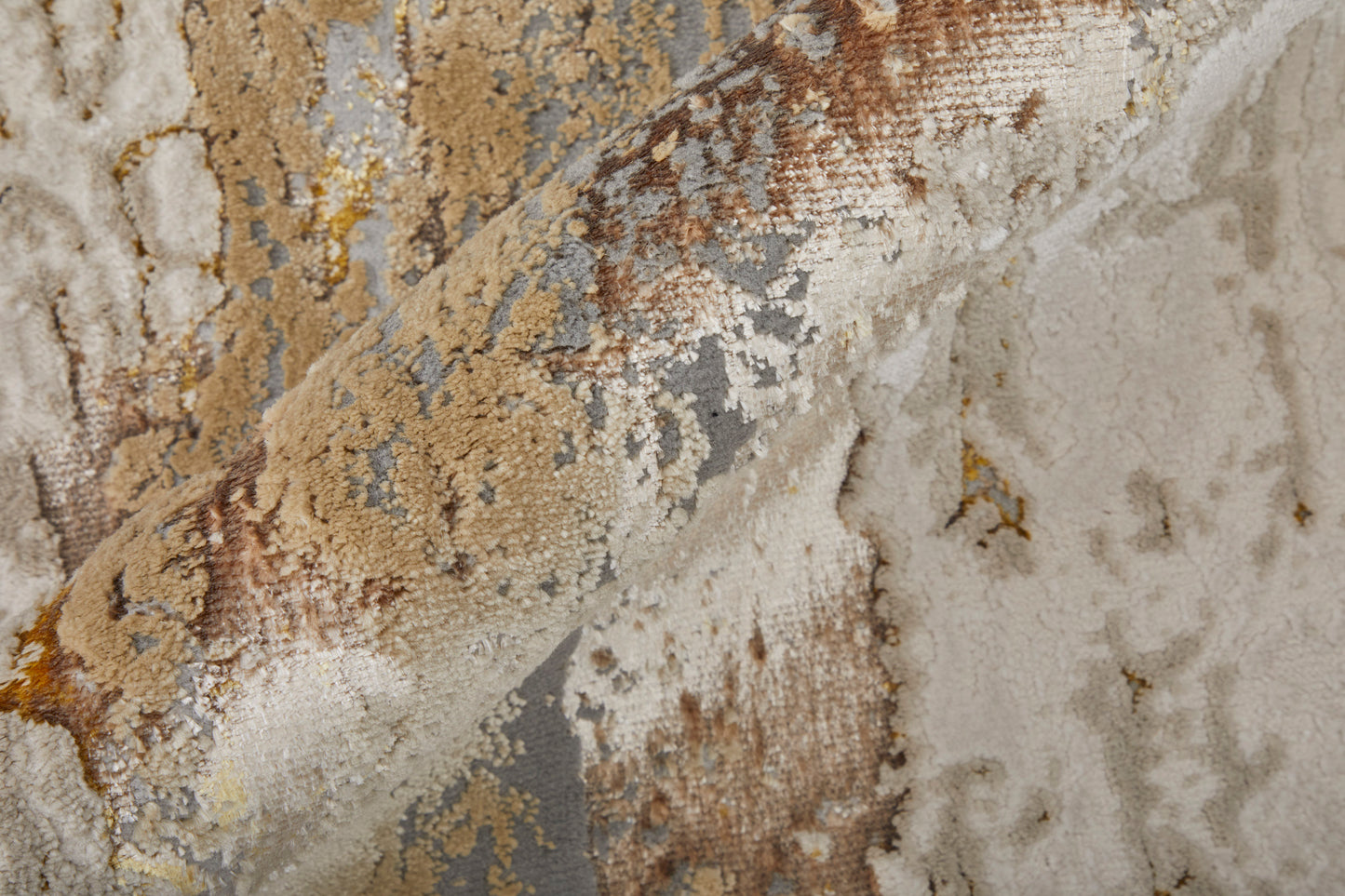 Aura Modern Abstract, Ivory/Gold/Brown