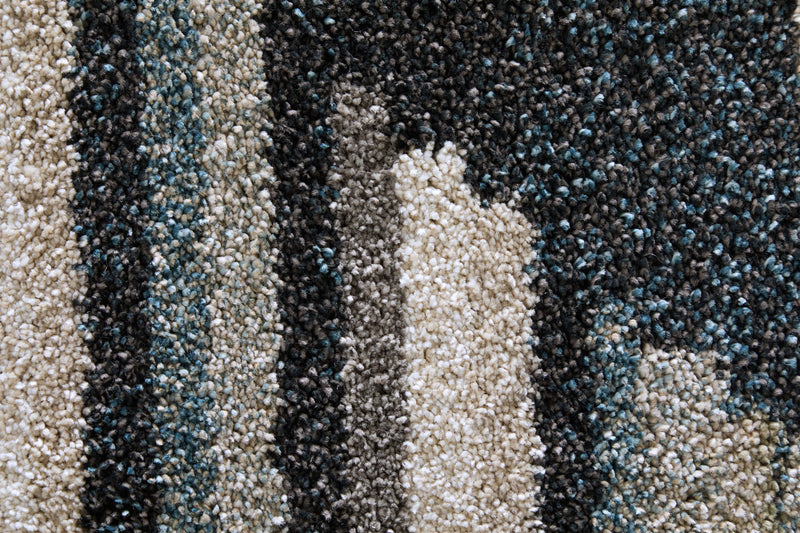 Richmond Modern Abstract, Ivory/Gray/Blue
