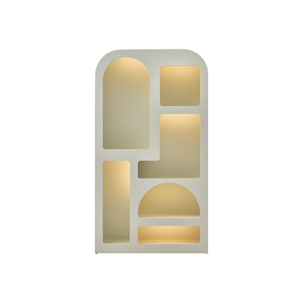 Cielo Bookshelf Alabaster w/ LED Lights