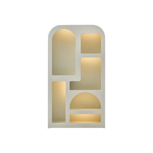 Cielo Bookshelf Alabaster w/ LED Lights