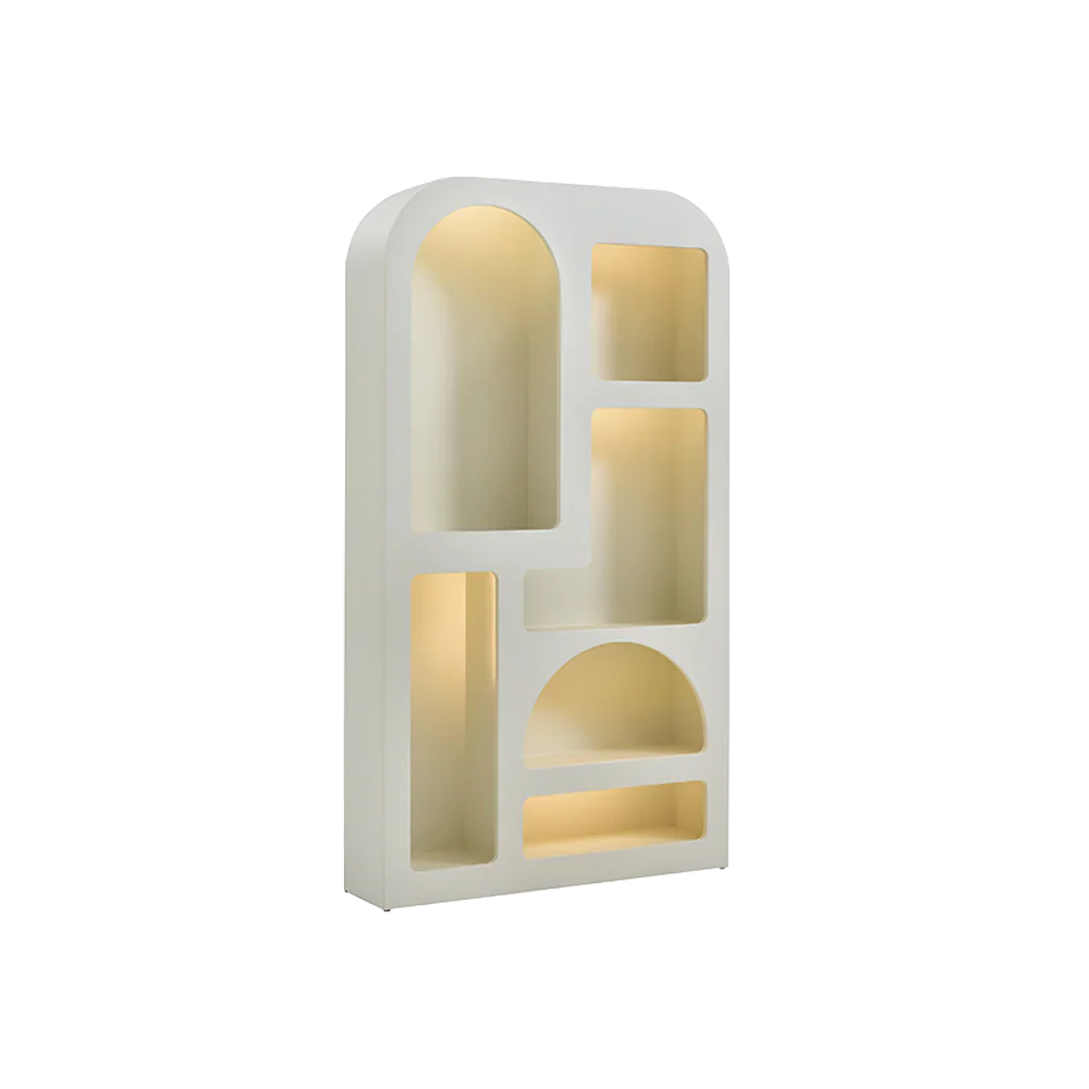 Cielo Bookshelf Alabaster w/ LED Lights