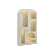Cielo Bookshelf Alabaster w/ LED Lights