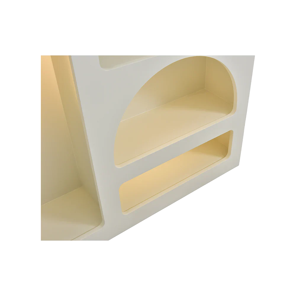 Cielo Bookshelf Alabaster w/ LED Lights