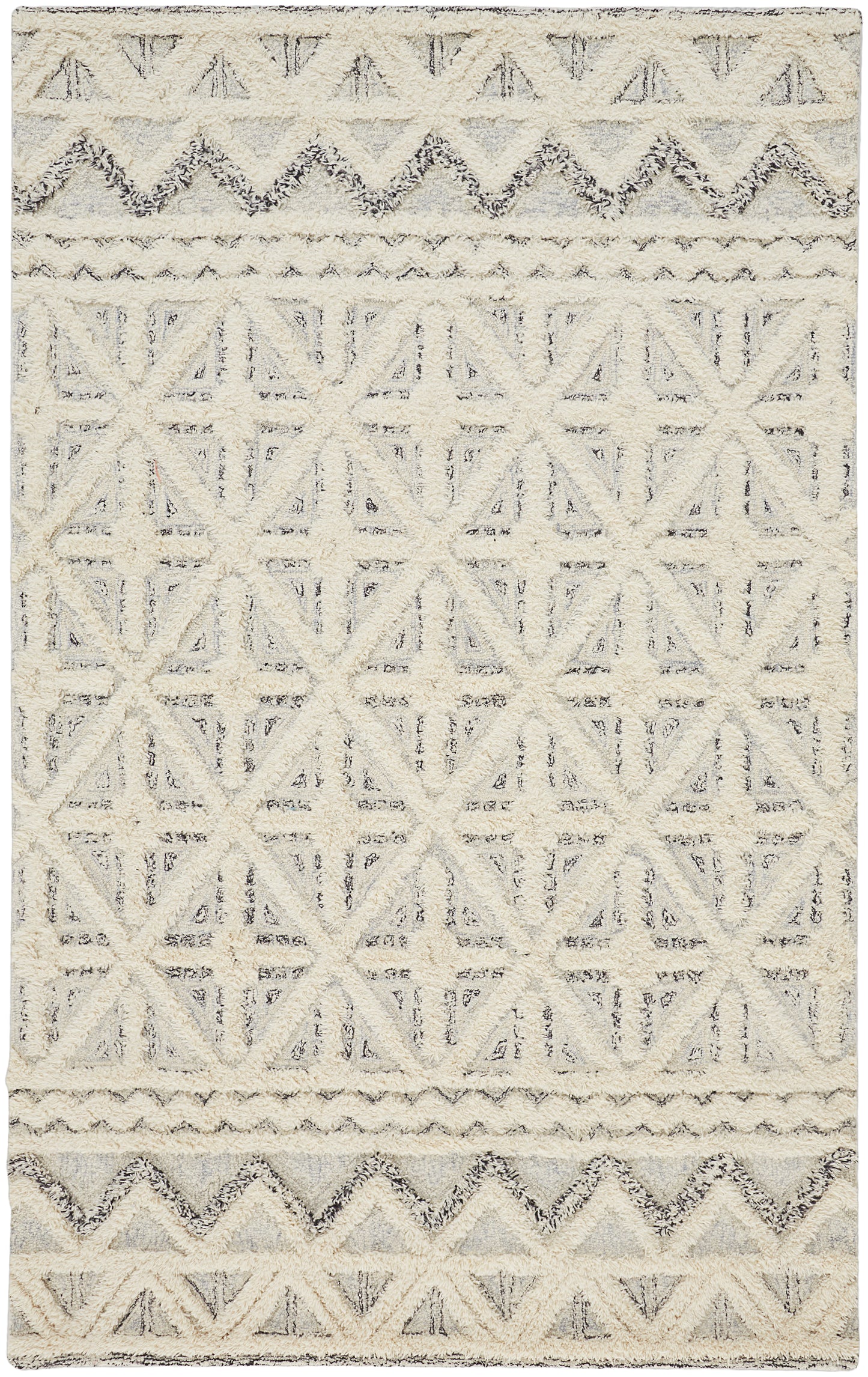 Anica Transitional Geometric, Ivory/Black