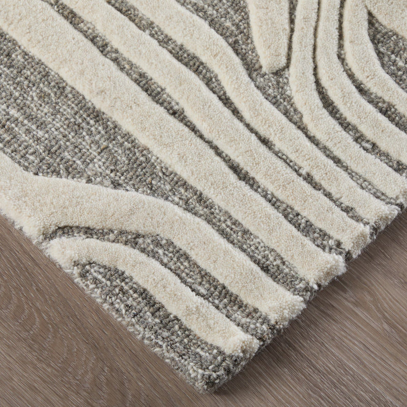 Kimball Transitional Abstract, Ivory/Gray