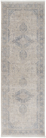 Marquette Transitional Medallion, Taupe/Gray/Blue