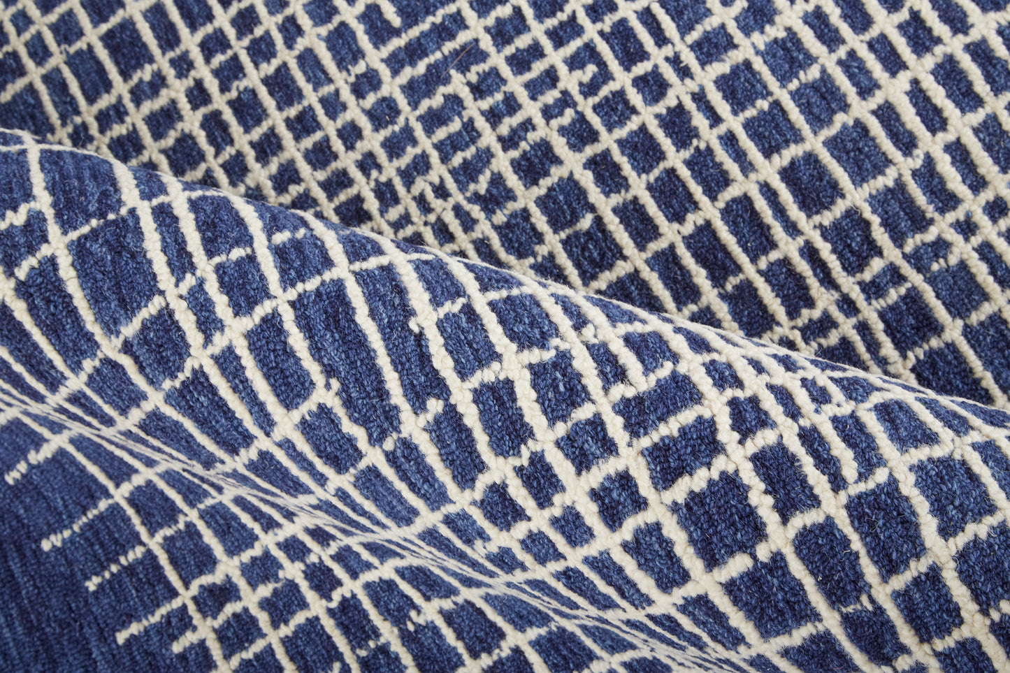 Maddox Transitional Abstract, Blue/Ivory