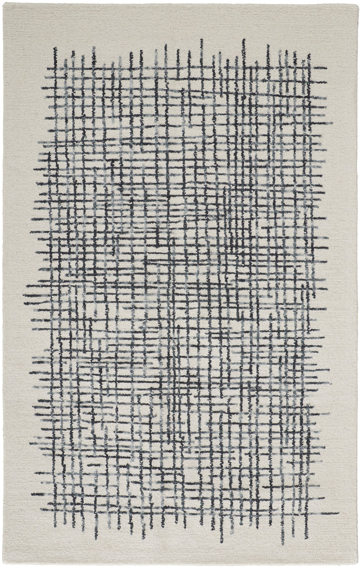Maddox Transitional Abstract, Ivory/Gray/Black