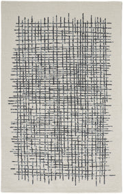 Maddox Transitional Abstract, Ivory/Gray/Black