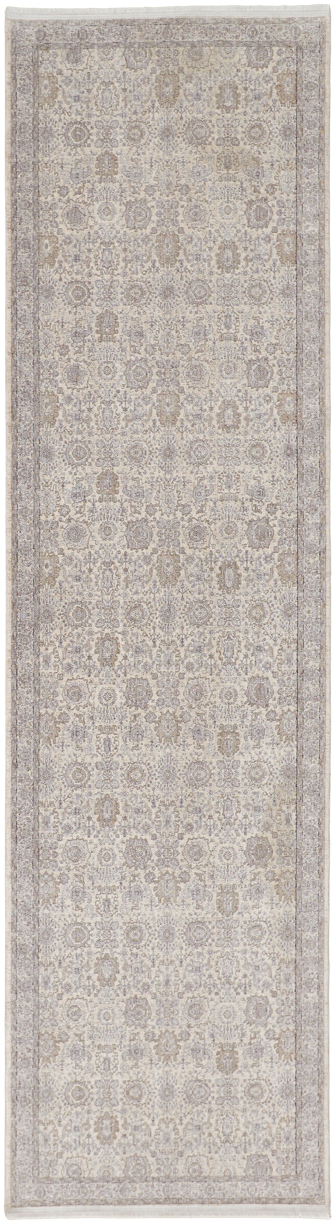 Marquette Transitional Oriental, Gray/Silver/Ivory