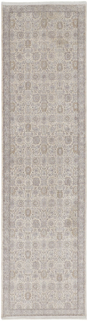 Marquette Transitional Oriental, Gray/Silver/Ivory