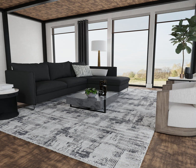 Sonora Modern Abstract, Gray/Ivory