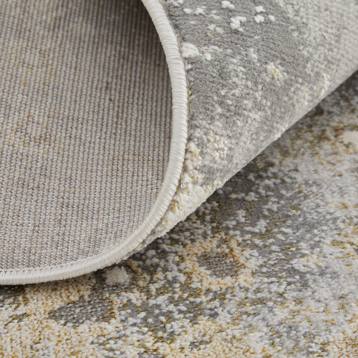 Astra Transitional Abstract, Gray/Gold/Ivory