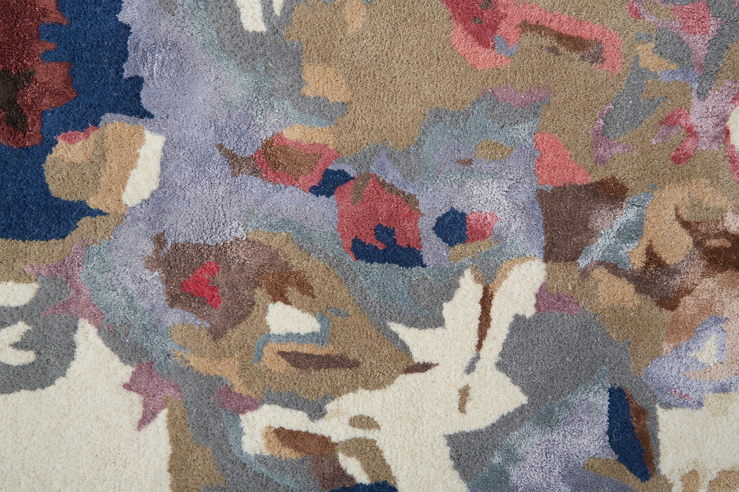 Dafney Transitional Floral & Botanical, Blue/Pink/Gray