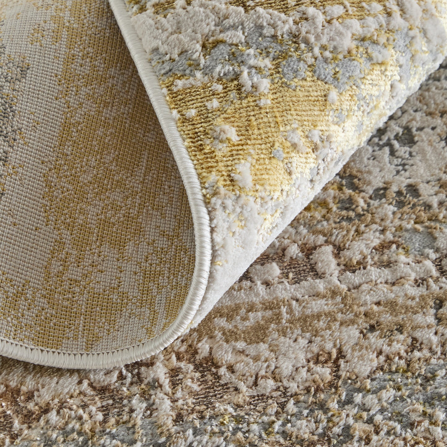 Aura Modern Abstract, Gold/Gray/Ivory