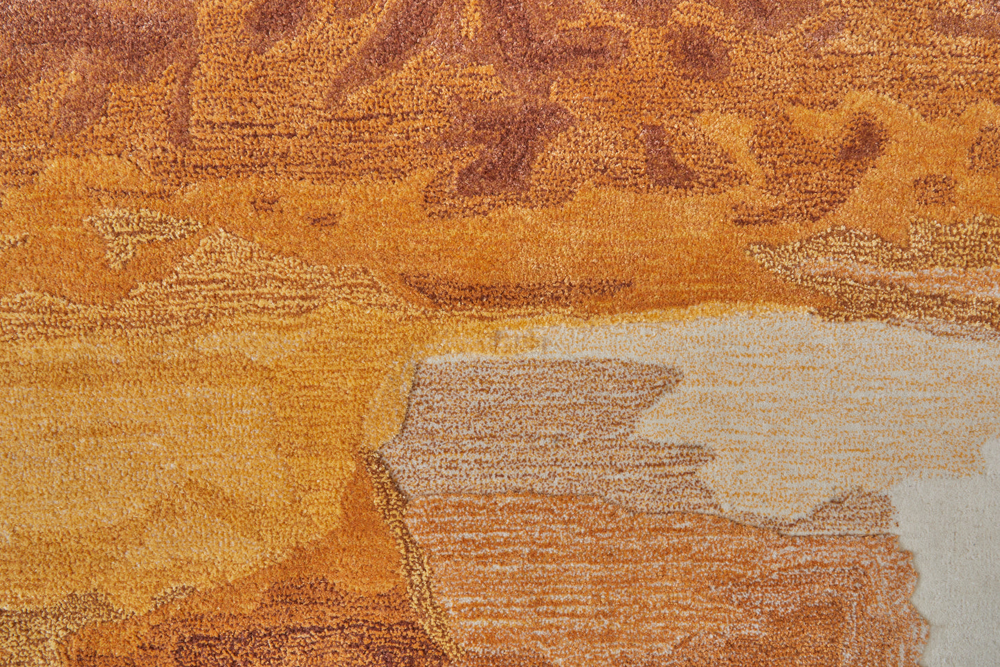 Anya Transitional Abstract, Red/Orange/Ivory