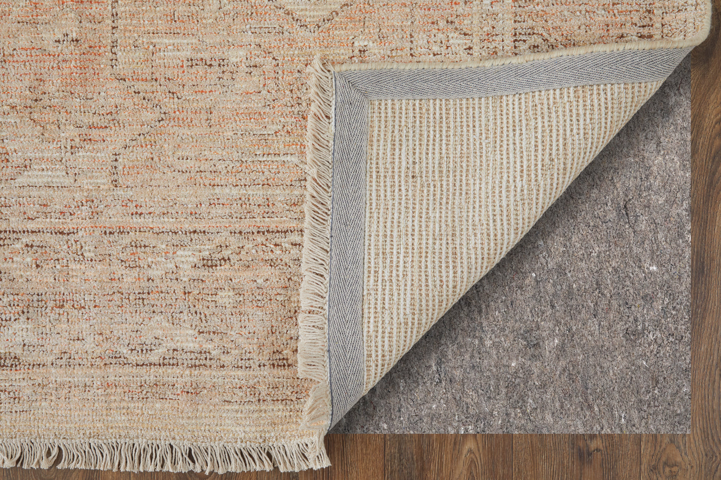 Caldwell Transitional Medallion, Orange/Tan/Ivory