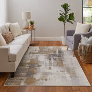 Mandana Modern Abstract, Brown/Ivory