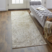 Parker Transitional Abstract, Ivory/Tan/Gray