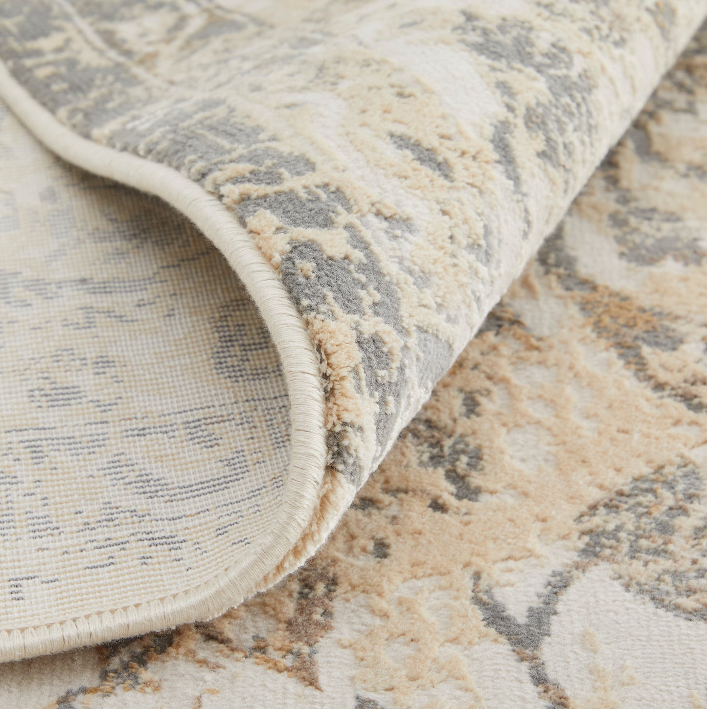 Celene Traditional Bordered, Ivory/Tan/Gray