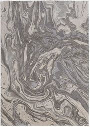Prasad Modern Watercolor, Gray/Ivory/Silver