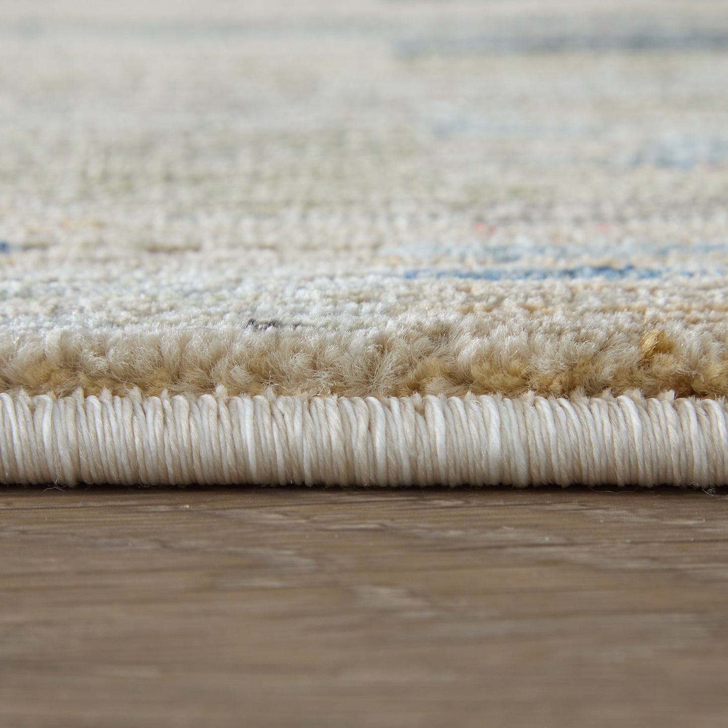Melrose Traditional Diamond, Ivory/Blue/Brown