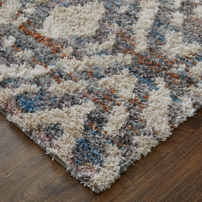 Mynka Transitional Diamond, Ivory/Gray/Taupe