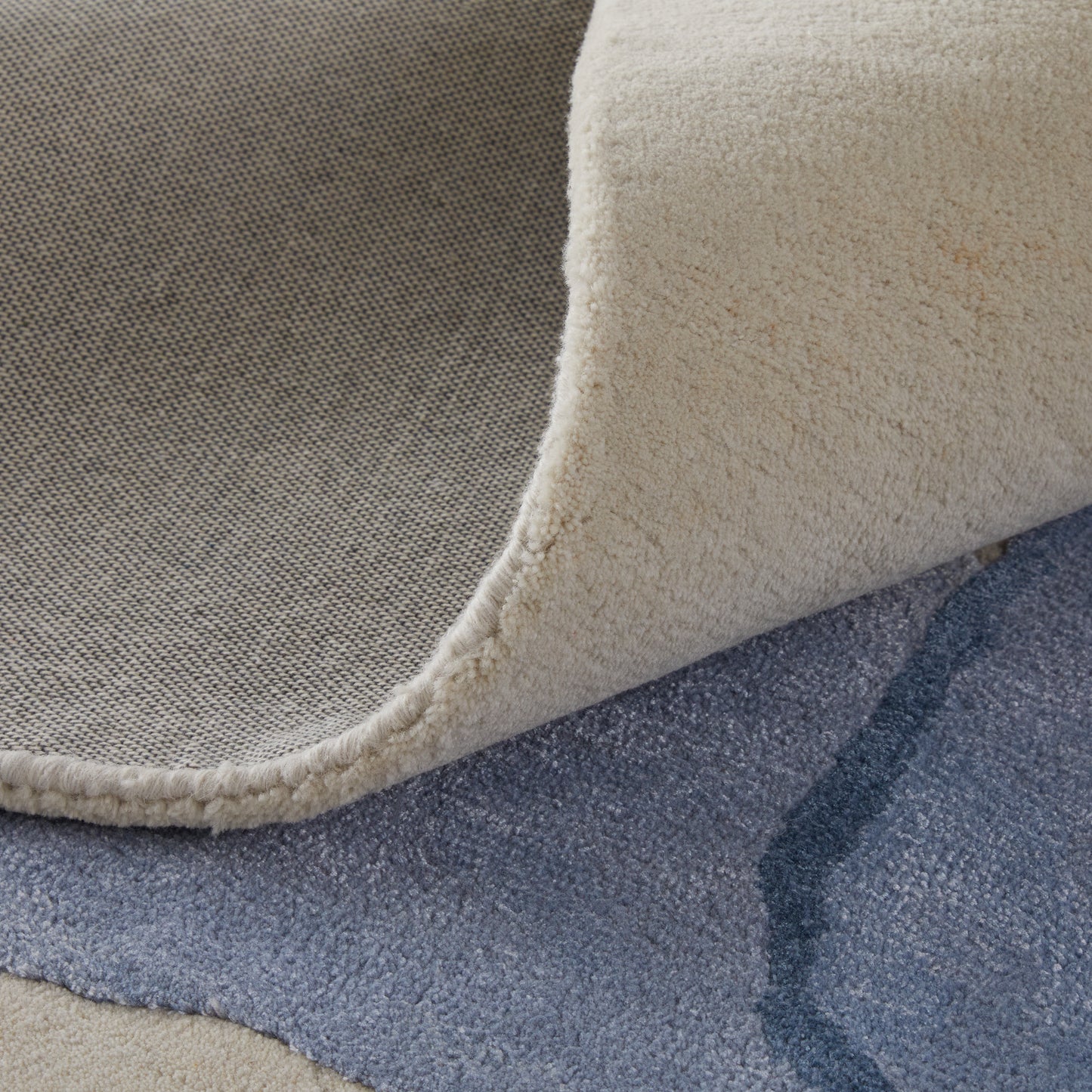 Anya Transitional Abstract, Blue/Ivory