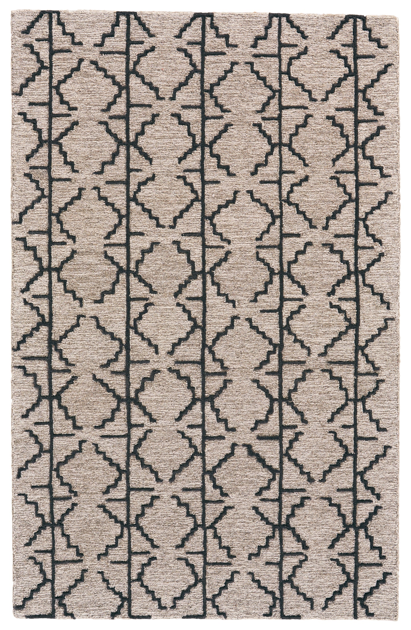 Enzo Transitional Geometric, Black/Taupe/Gray