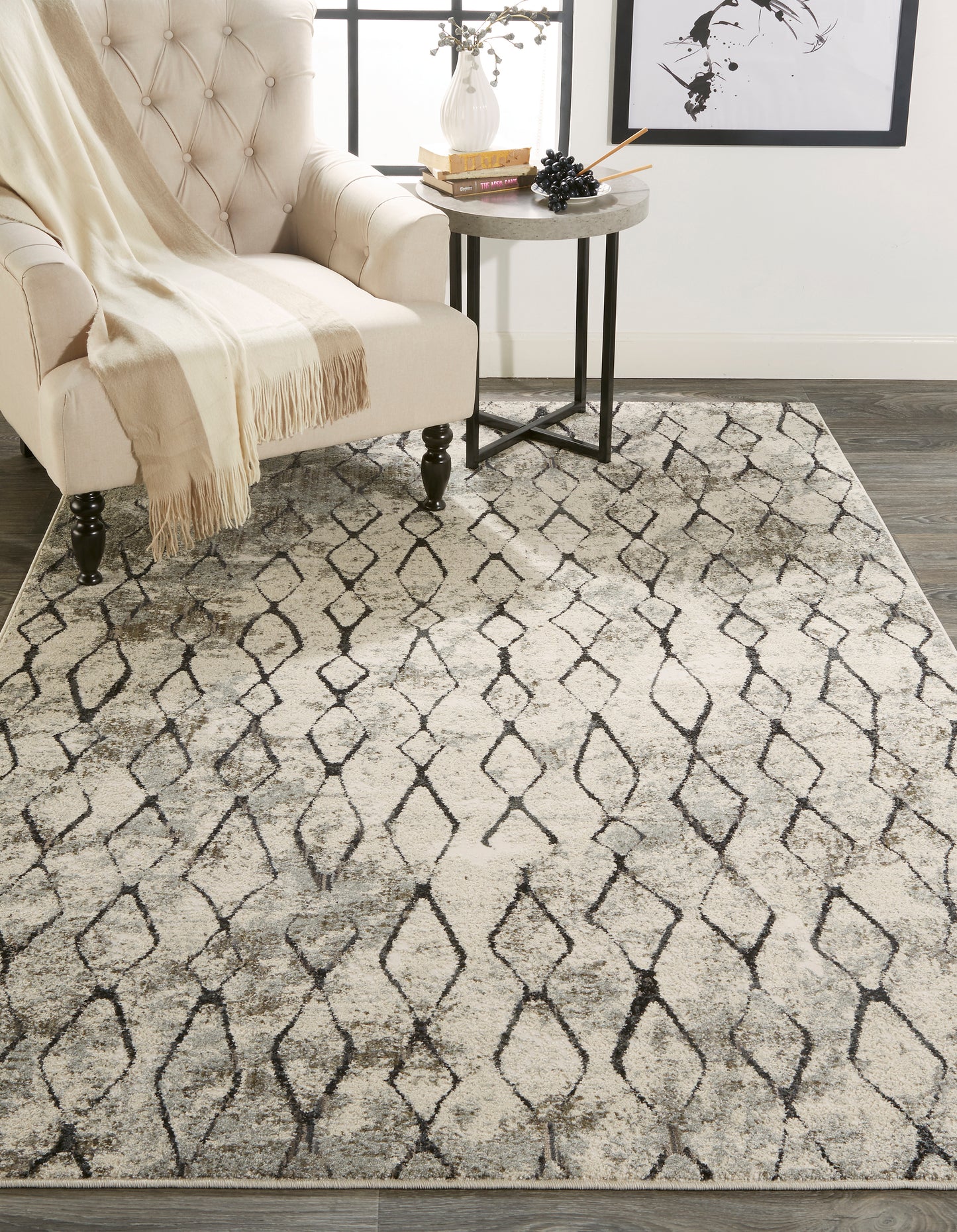 Kano Transitional Diamond, Ivory/Gray/Taupe