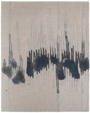Anya Transitional Abstract, Ivory/Blue/Gray