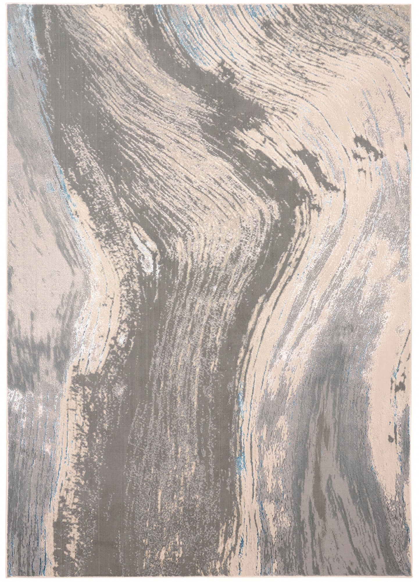 Azure Modern Abstract, Gray/Ivory/Blue